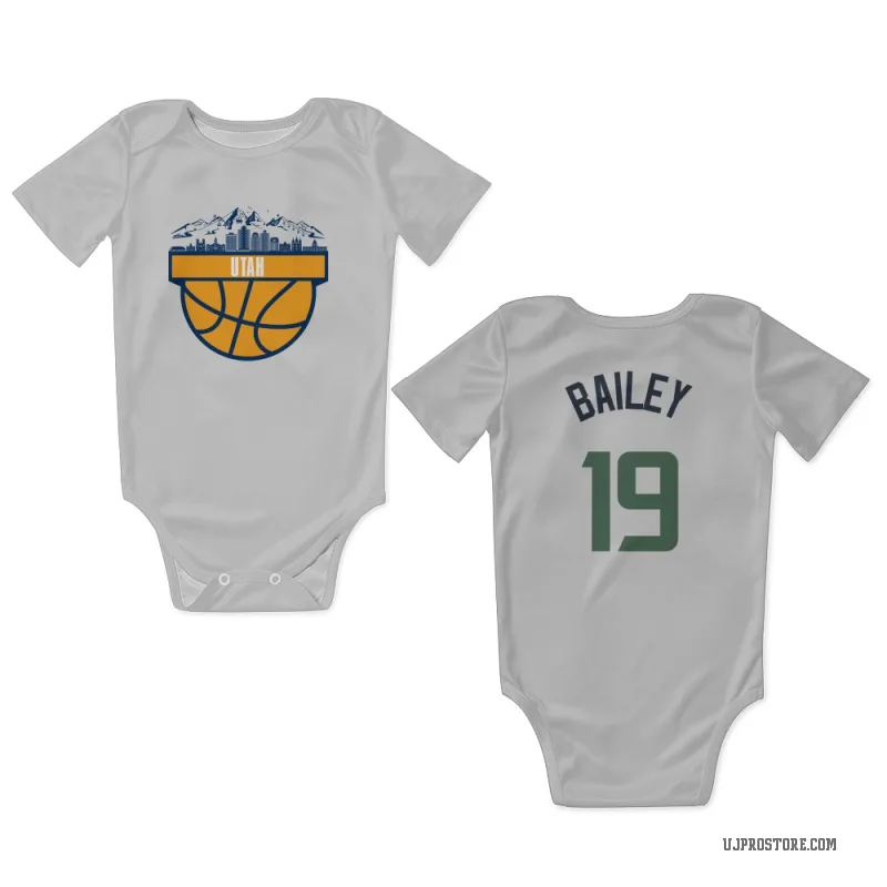 Ace Bailey  White Utah Jazz  Newborn & Infant Bodysuit