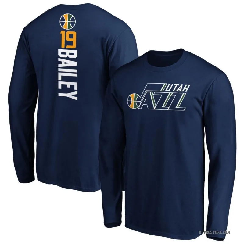 Ace Bailey Youth Navy Utah Jazz Backer Long Sleeve T-Shirt