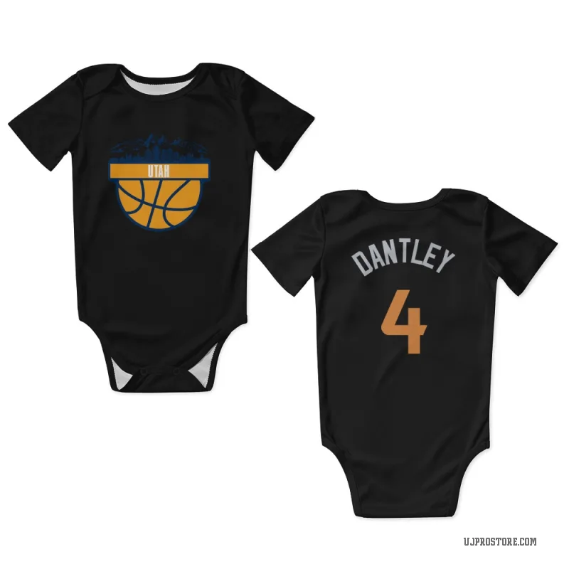 Adrian Dantley  Black Utah Jazz  Newborn & Infant Bodysuit