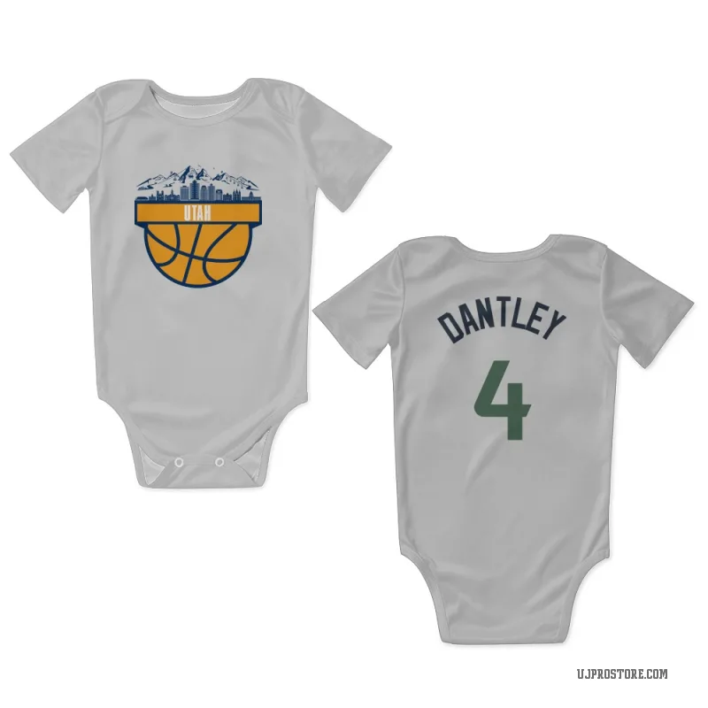 Adrian Dantley  White Utah Jazz  Newborn & Infant Bodysuit