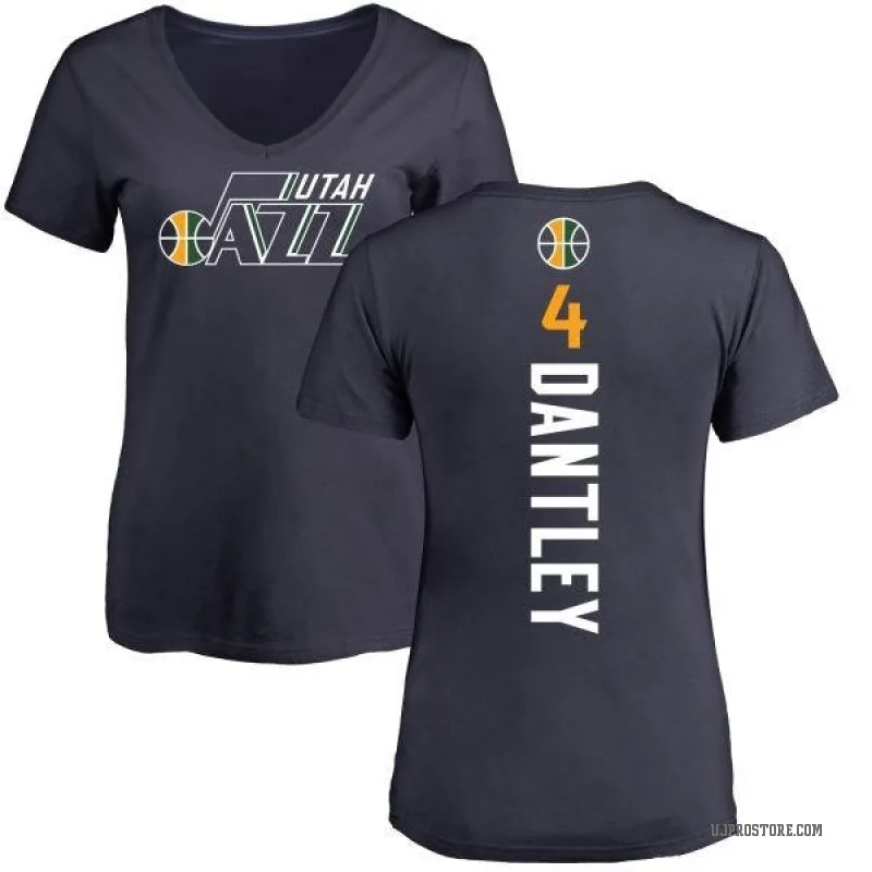 Adrian Dantley Women's Navy Utah Jazz Backer T-Shirt