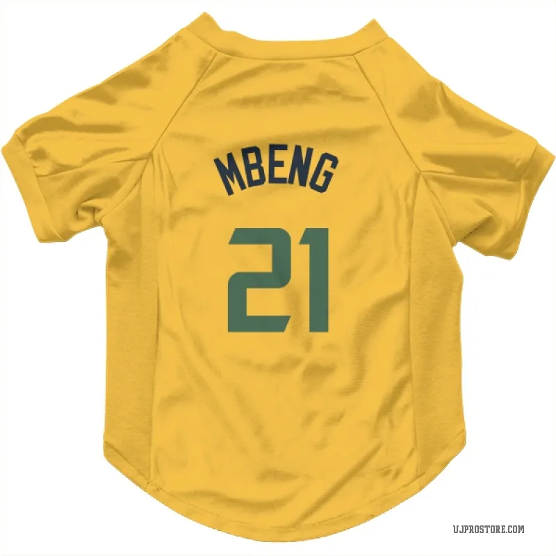 Bez Mbeng  Gold Utah Jazz  Cat & Dog Pet Jersey