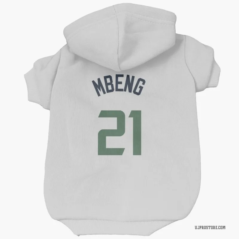 Bez Mbeng  White Utah Jazz  Cat & Dog Pet Hoodie