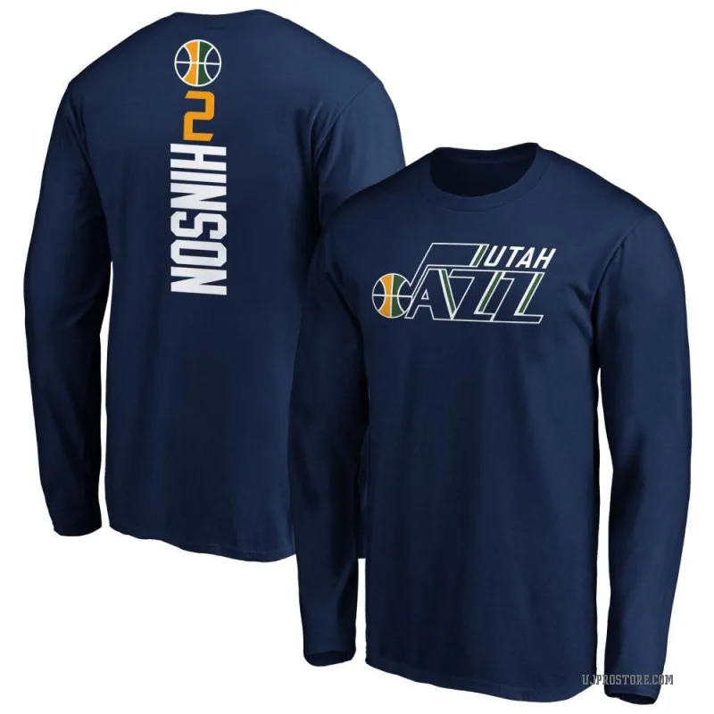 Blake Hinson Youth Navy Utah Jazz Backer Long Sleeve T-Shirt
