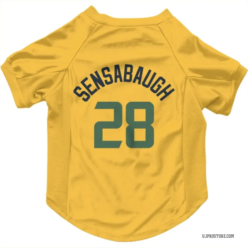 Brice Sensabaugh  Gold Utah Jazz  Cat & Dog Pet Jersey