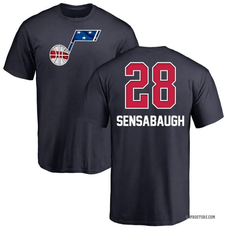 Brice Sensabaugh Men's Navy Utah Jazz Name and Number Banner Wave T-Shirt