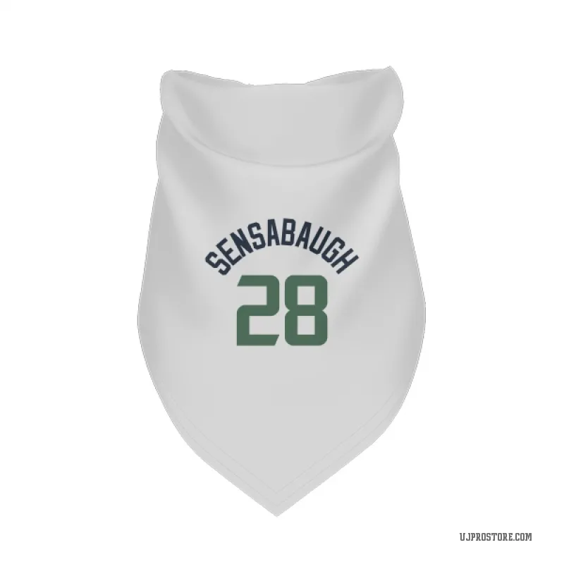 Brice Sensabaugh  White Utah Jazz  Cat & Dog Pet Bandana