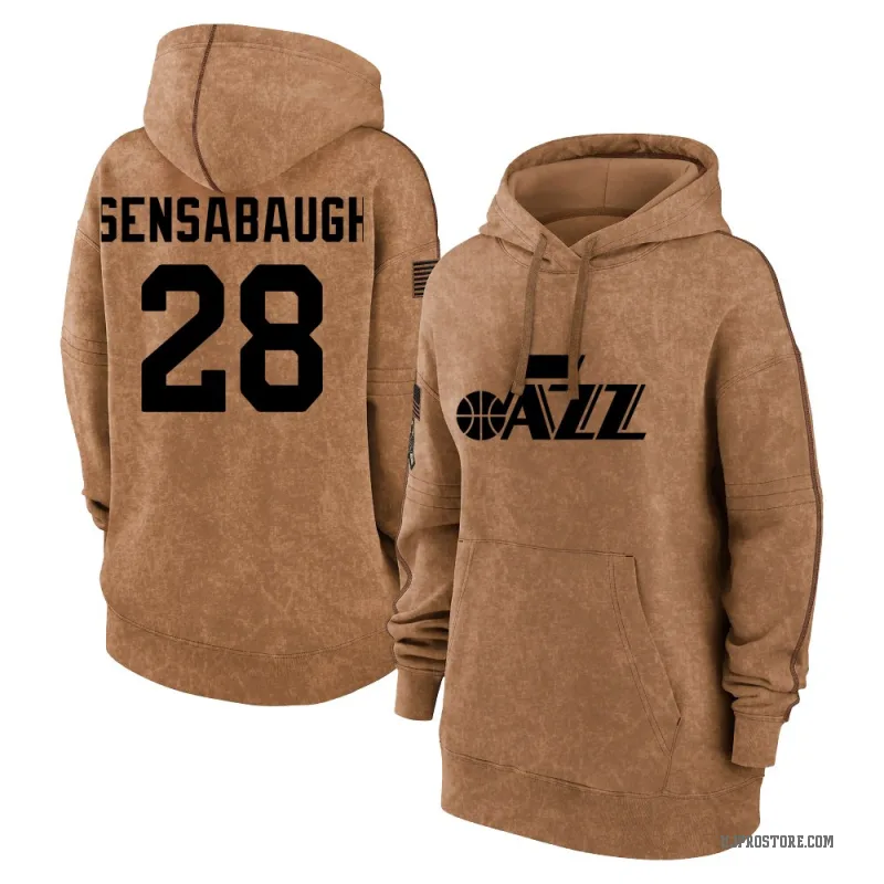 Brice Sensabaugh Women's Brown Utah Jazz 2023 Salute to Service Pullover Hoodie