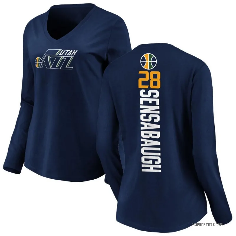 Brice Sensabaugh Women's Navy Utah Jazz Backer Long Sleeve T-Shirt