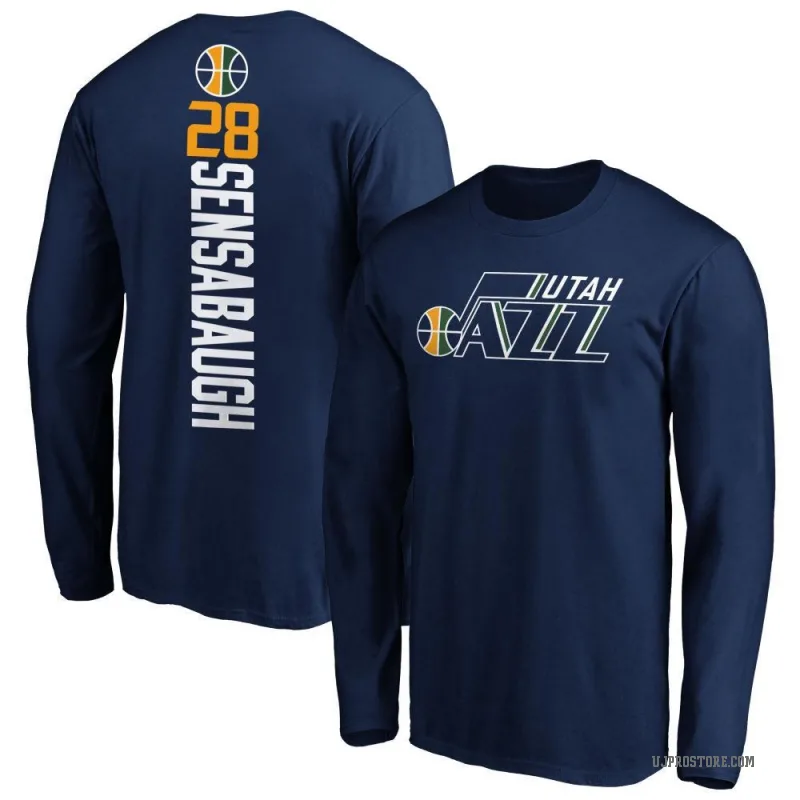 Brice Sensabaugh Youth Navy Utah Jazz Backer Long Sleeve T-Shirt