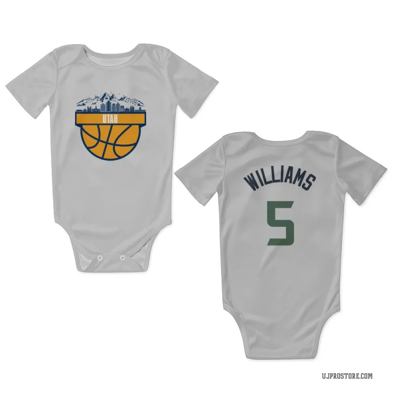 Cody Williams  White Utah Jazz  Newborn & Infant Bodysuit
