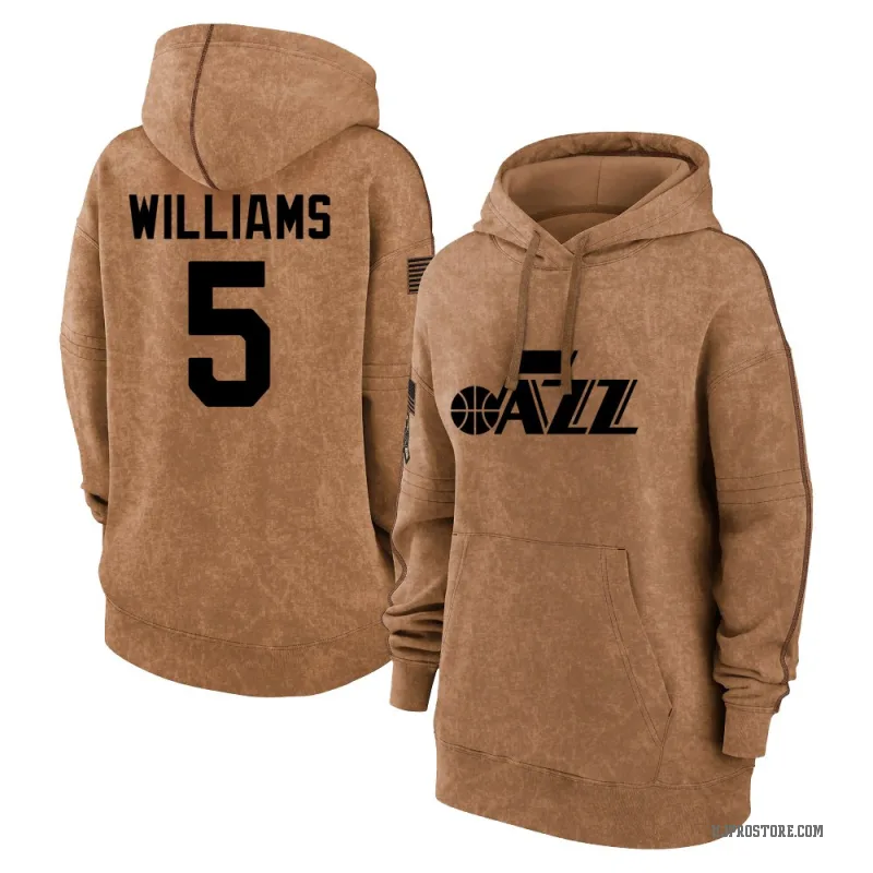 Cody Williams Women's Brown Utah Jazz 2023 Salute to Service Pullover Hoodie
