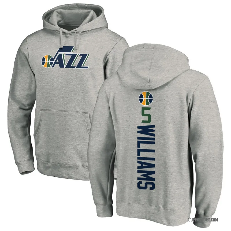 Cody Williams Youth Utah Jazz Branded Ash Backer Pullover Hoodie