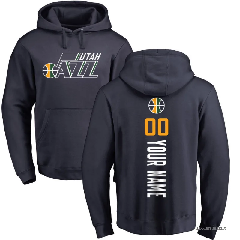 Custom Youth Navy Utah Jazz Branded Backer Pullover Hoodie