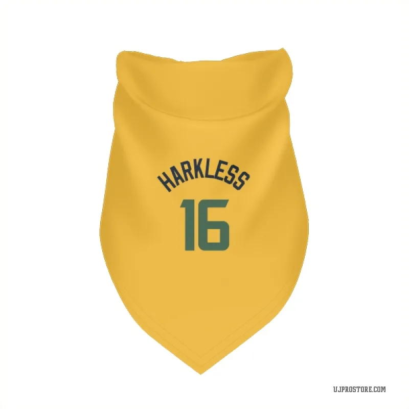 Elijah Harkless  Gold Utah Jazz  Cat & Dog Pet Bandana