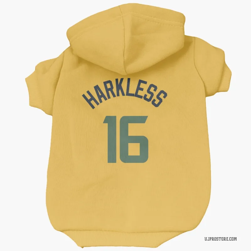 Elijah Harkless  Gold Utah Jazz  Cat & Dog Pet Hoodie