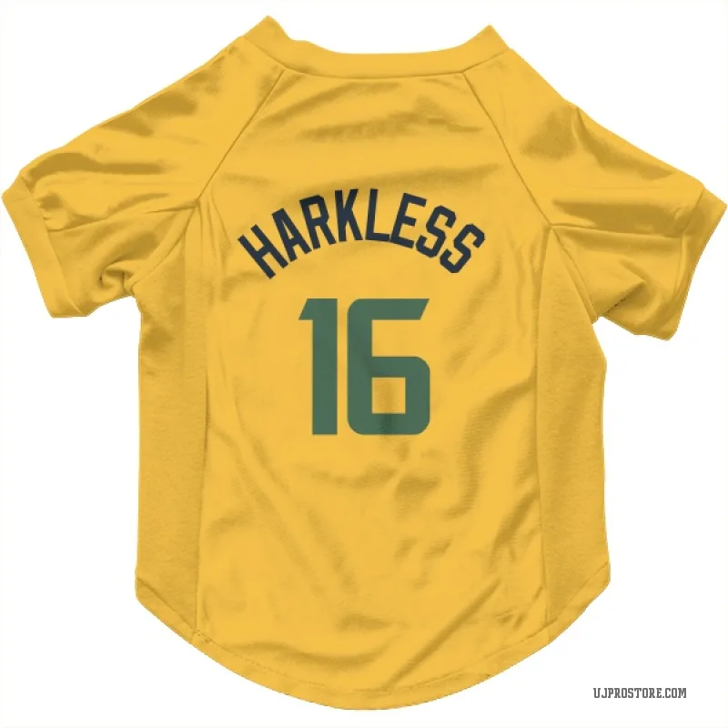 Elijah Harkless  Gold Utah Jazz  Cat & Dog Pet Jersey