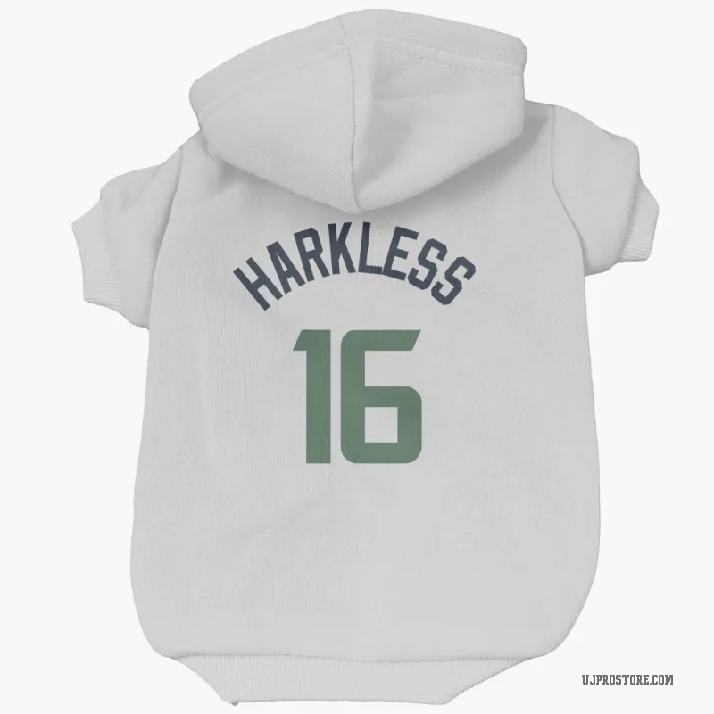 Elijah Harkless  White Utah Jazz  Cat & Dog Pet Hoodie