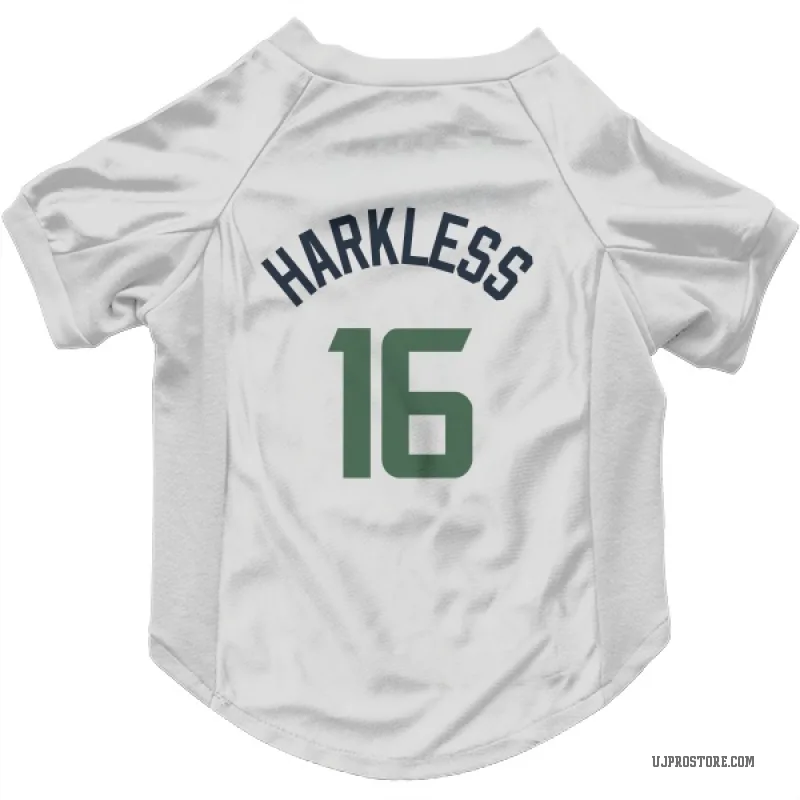 Elijah Harkless  White Utah Jazz  Cat & Dog Pet Jersey