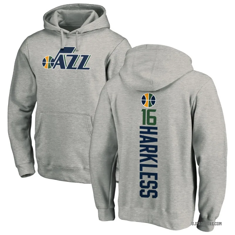 Elijah Harkless Youth Utah Jazz Branded Ash Backer Pullover Hoodie