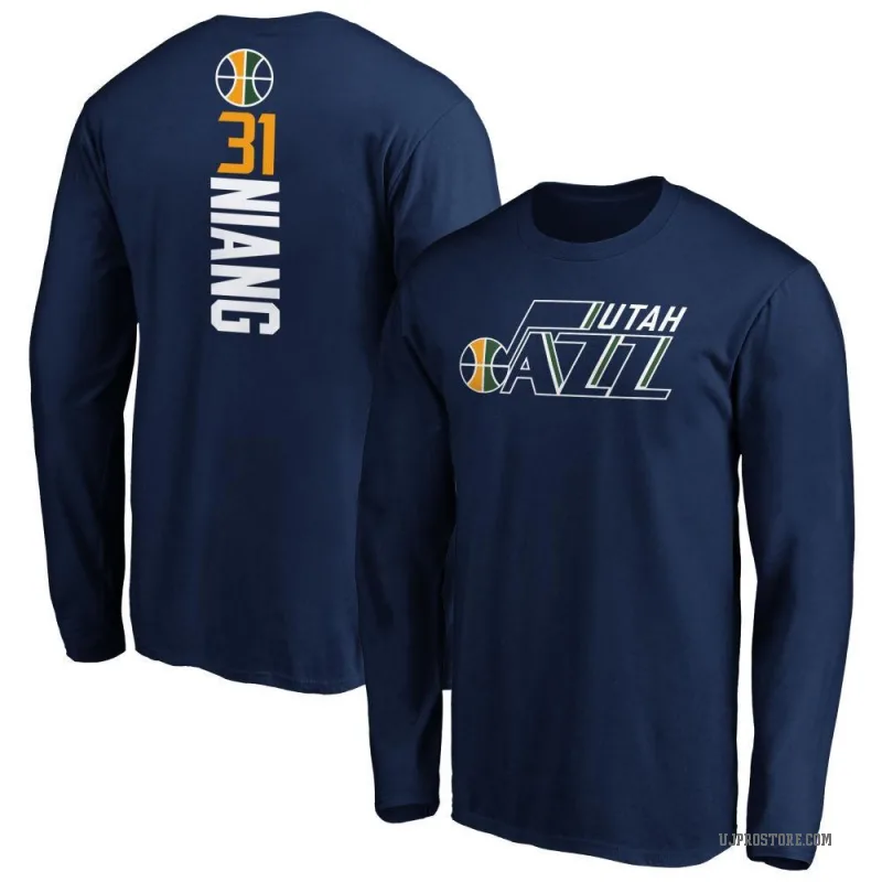 Georges Niang Men's Navy Utah Jazz Backer Long Sleeve T-Shirt