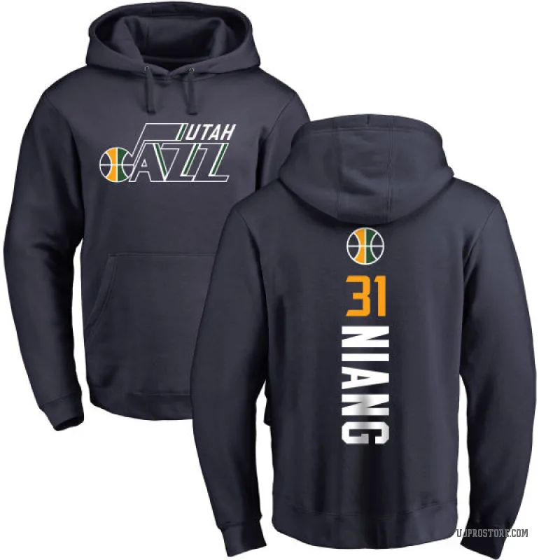 Georges Niang Men's Navy Utah Jazz Branded Backer Pullover Hoodie