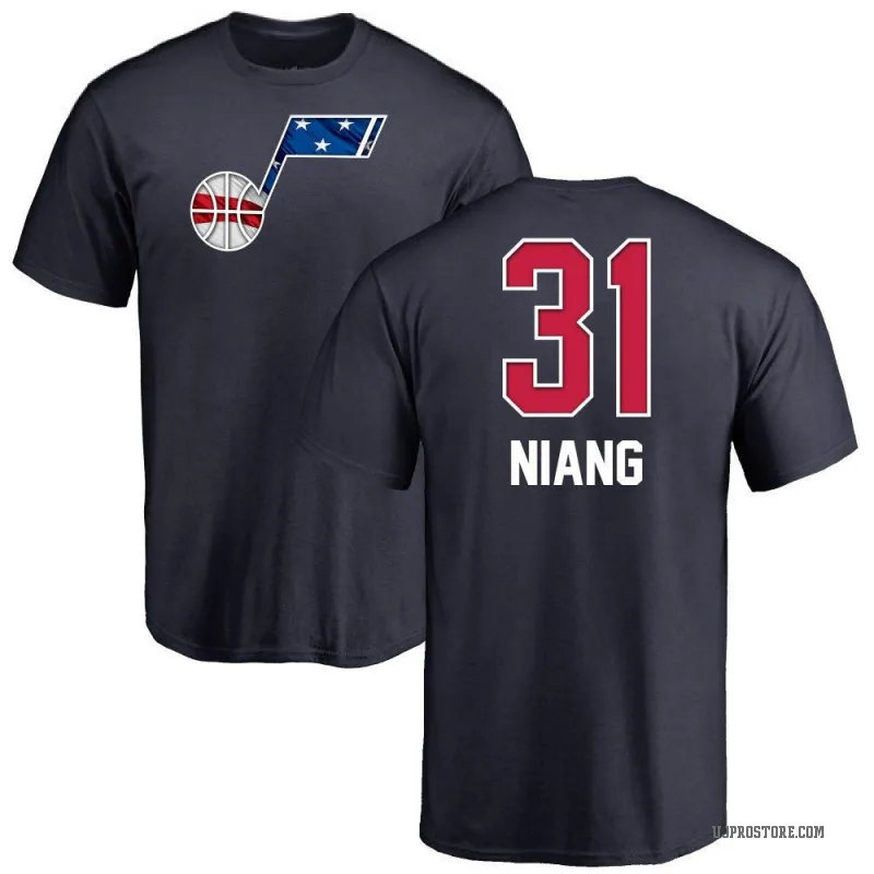 Georges Niang Men's Navy Utah Jazz Name and Number Banner Wave T-Shirt