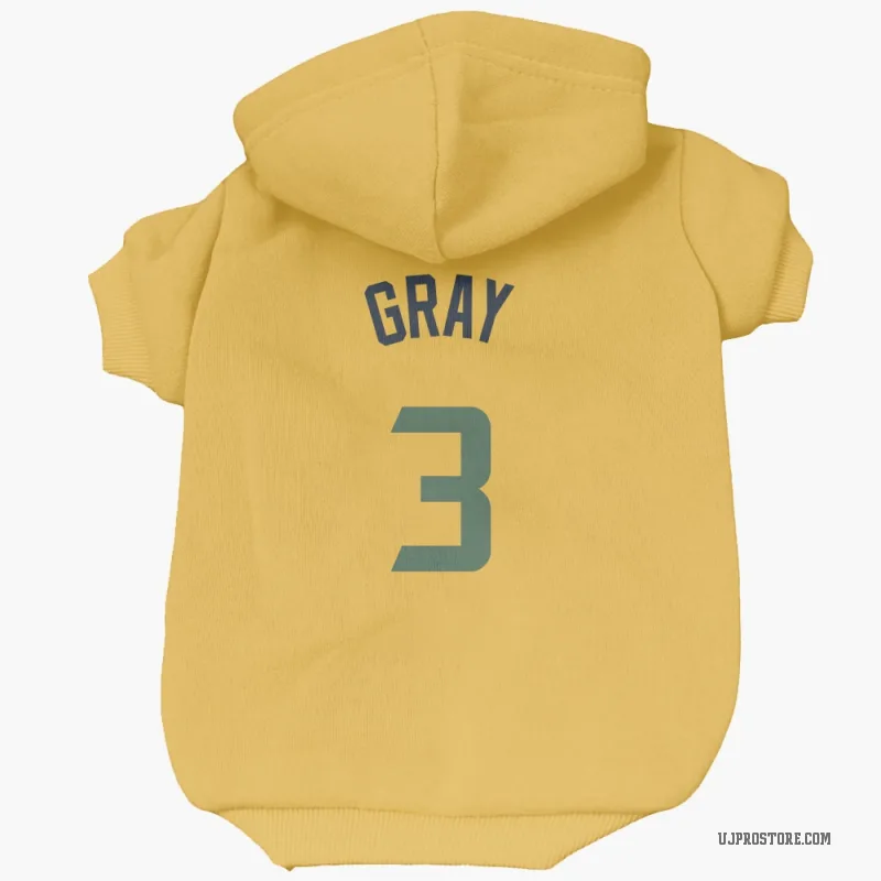 Hayden Gray  Gold Utah Jazz  Cat & Dog Pet Hoodie