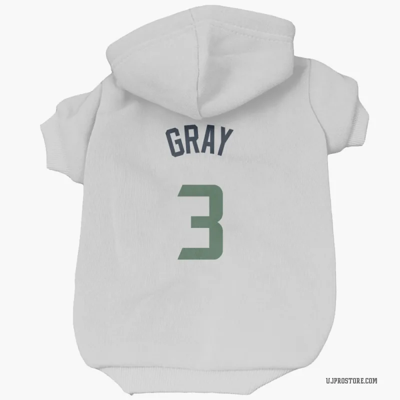 Hayden Gray  White Utah Jazz  Cat & Dog Pet Hoodie
