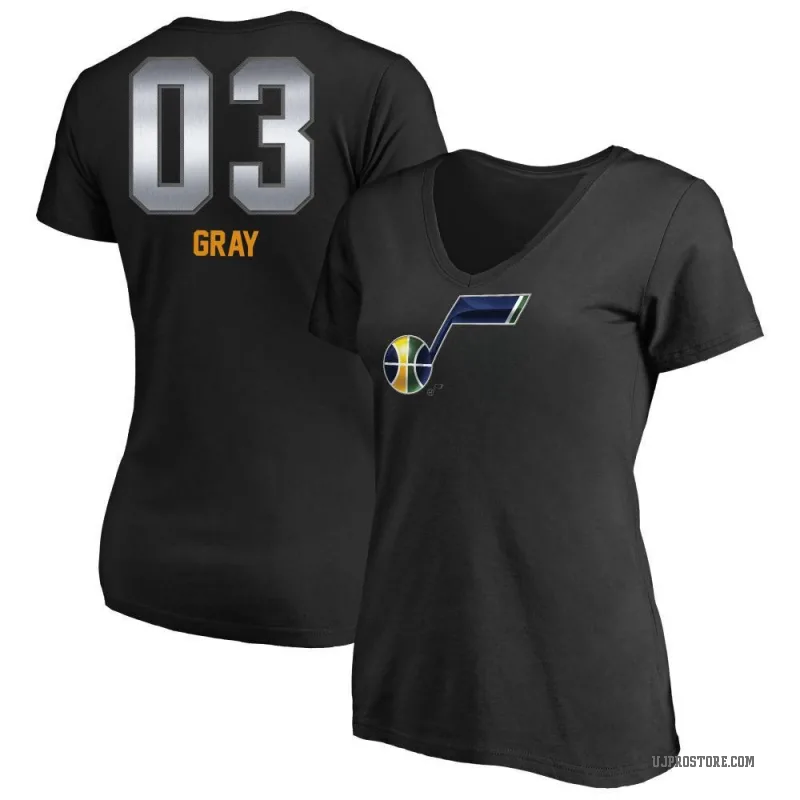 Hayden Gray Women's Black Utah Jazz Midnight Mascot T-Shirt
