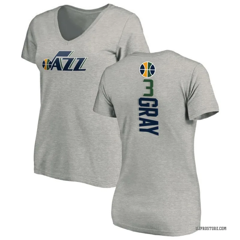 Hayden Gray Women's Gray Utah Jazz Ash Backer T-Shirt