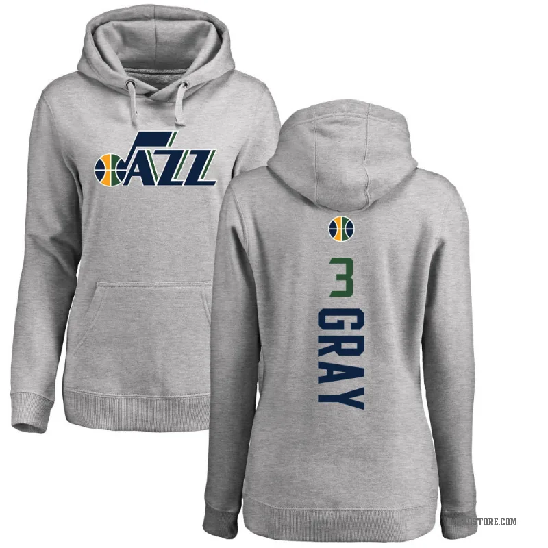 Hayden Gray Women's Gray Utah Jazz Branded Ash Backer Pullover Hoodie