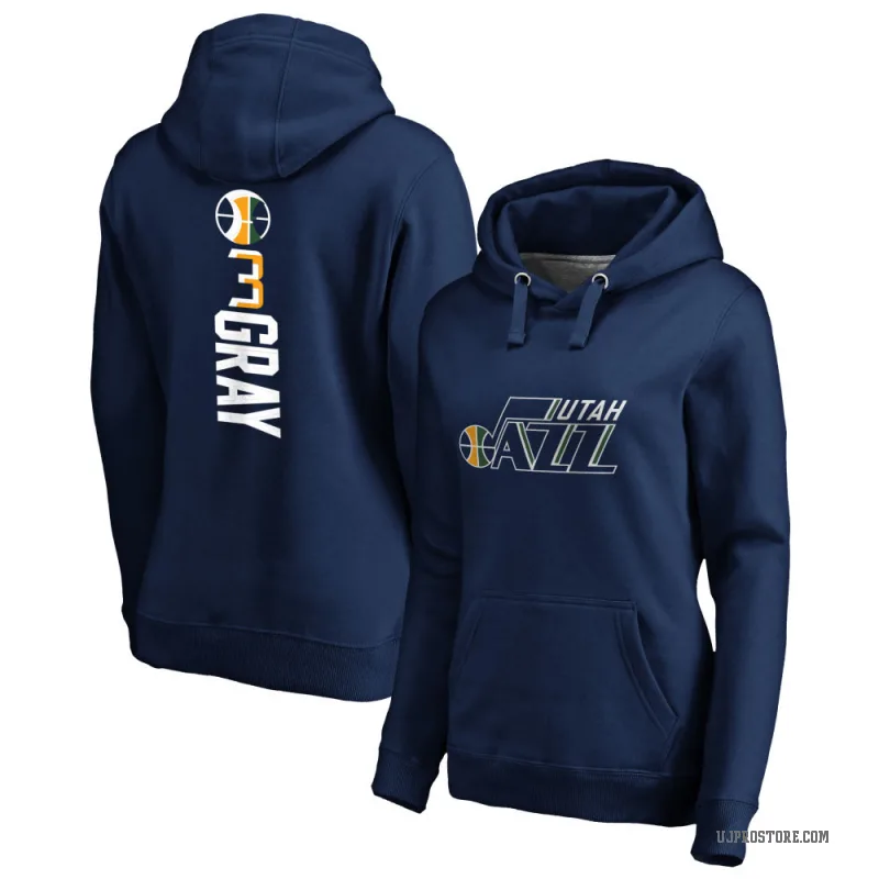 Hayden Gray Women's Gray Utah Jazz Branded Navy Backer Pullover Hoodie