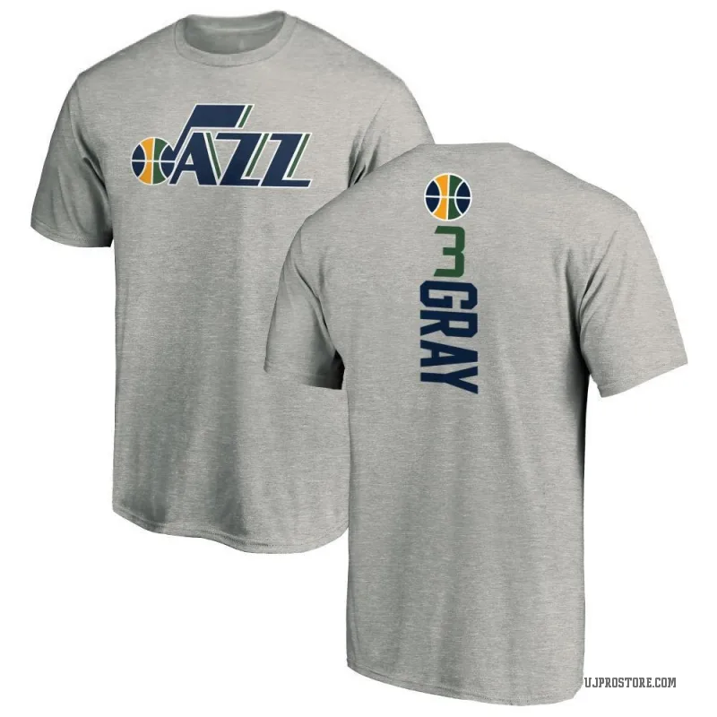 Hayden Gray Youth Gray Utah Jazz Ash Backer T-Shirt