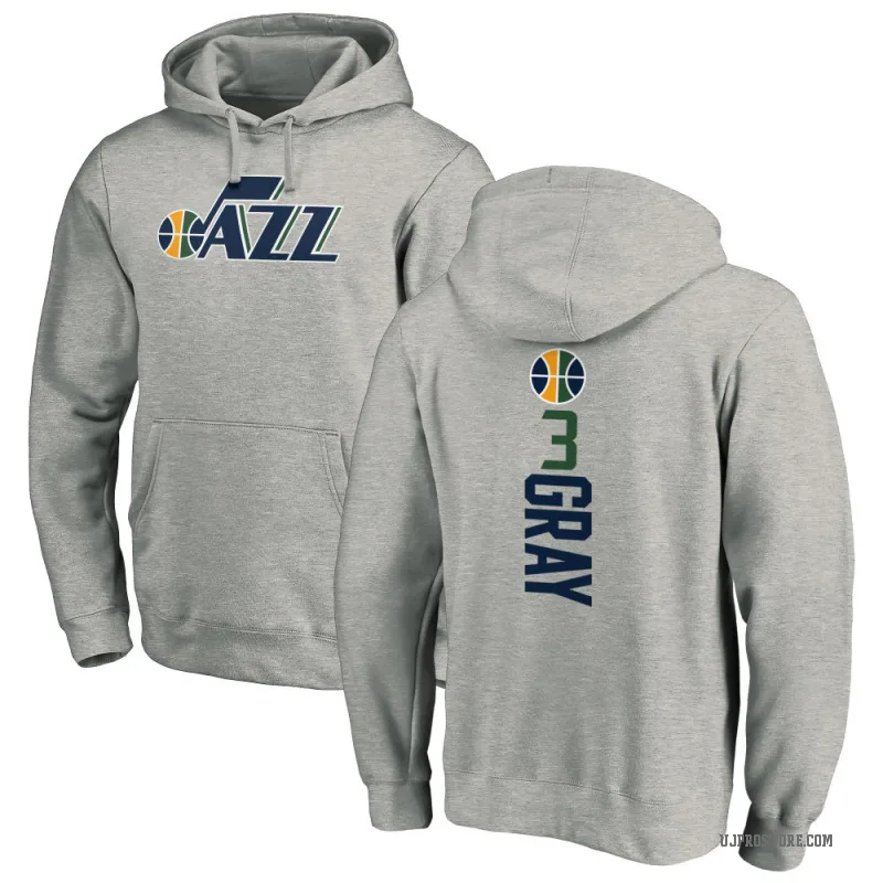 Hayden Gray Youth Gray Utah Jazz Branded Ash Backer Pullover Hoodie
