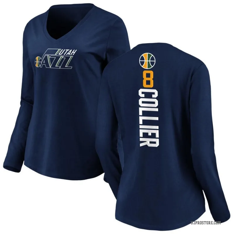 Isaiah Collier Women's Navy Utah Jazz Backer Long Sleeve T-Shirt