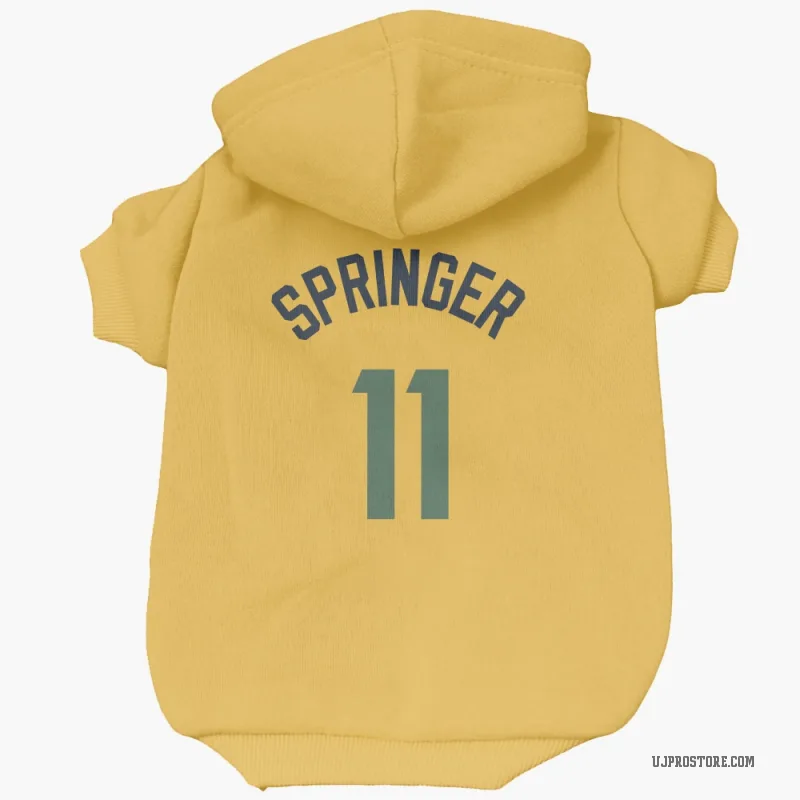 Jaden Springer Gold Utah Jazz Cat & Dog Pet Hoodie
