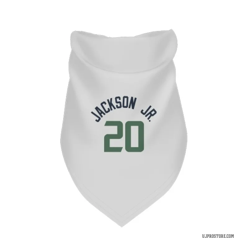 Jaren Jackson Jr.  White Utah Jazz  Cat & Dog Pet Bandana