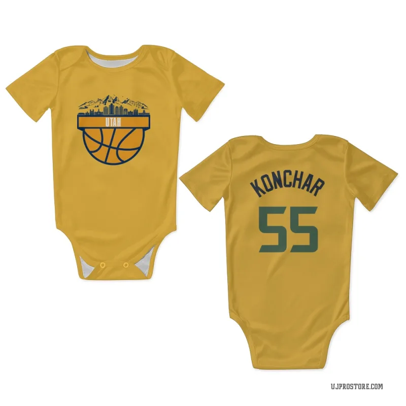 John Konchar  Gold Utah Jazz  Newborn & Infant Bodysuit