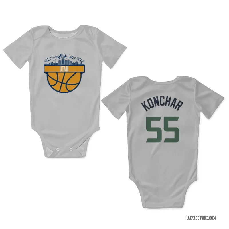 John Konchar  White Utah Jazz  Newborn & Infant Bodysuit