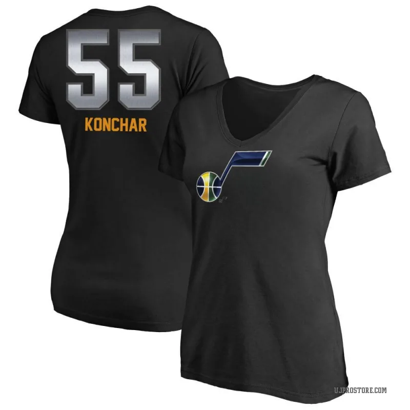 John Konchar Women's Black Utah Jazz Midnight Mascot T-Shirt