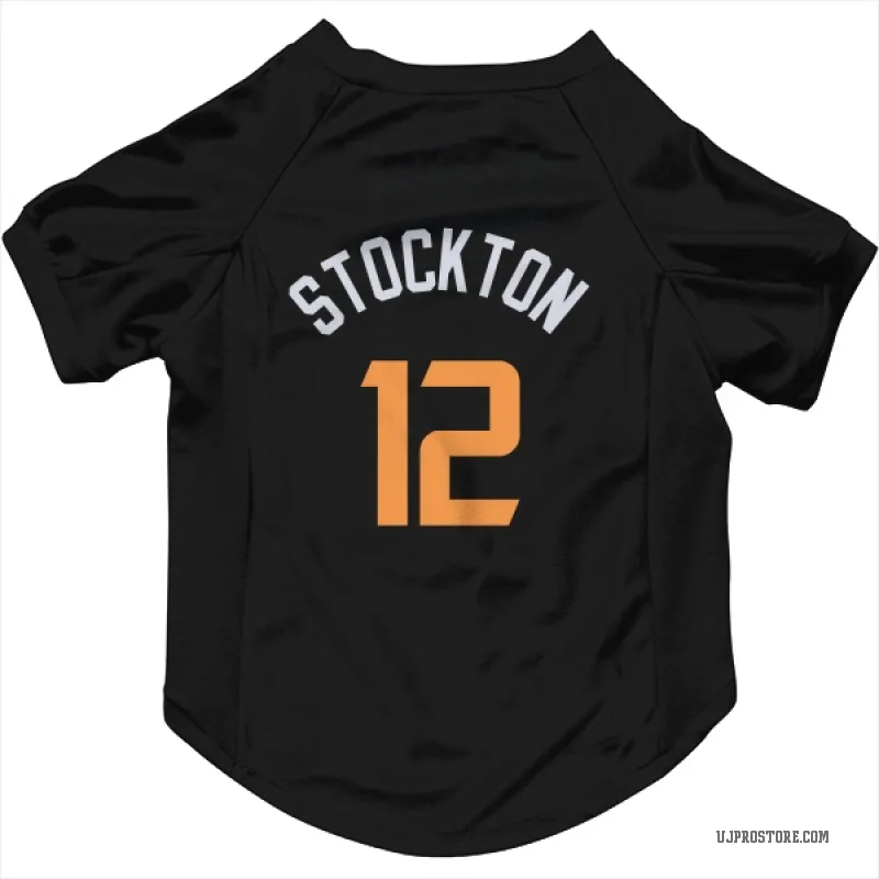 John Stockton  Black Utah Jazz  Cat & Dog Pet Jersey