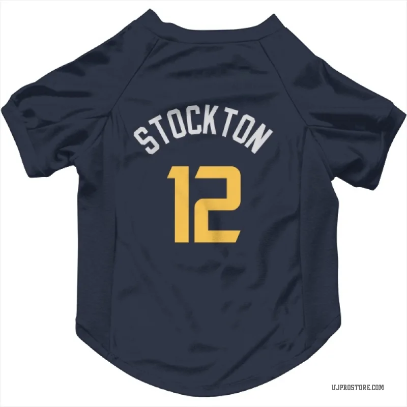 John Stockton  Navy Utah Jazz  Cat & Dog Pet Jersey