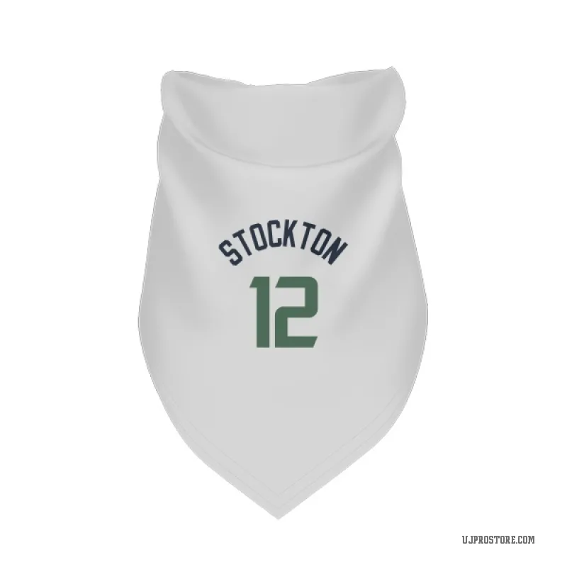 John Stockton  White Utah Jazz  Cat & Dog Pet Bandana