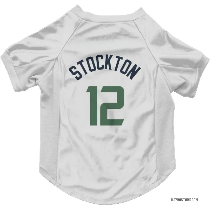 John Stockton  White Utah Jazz  Cat & Dog Pet Jersey