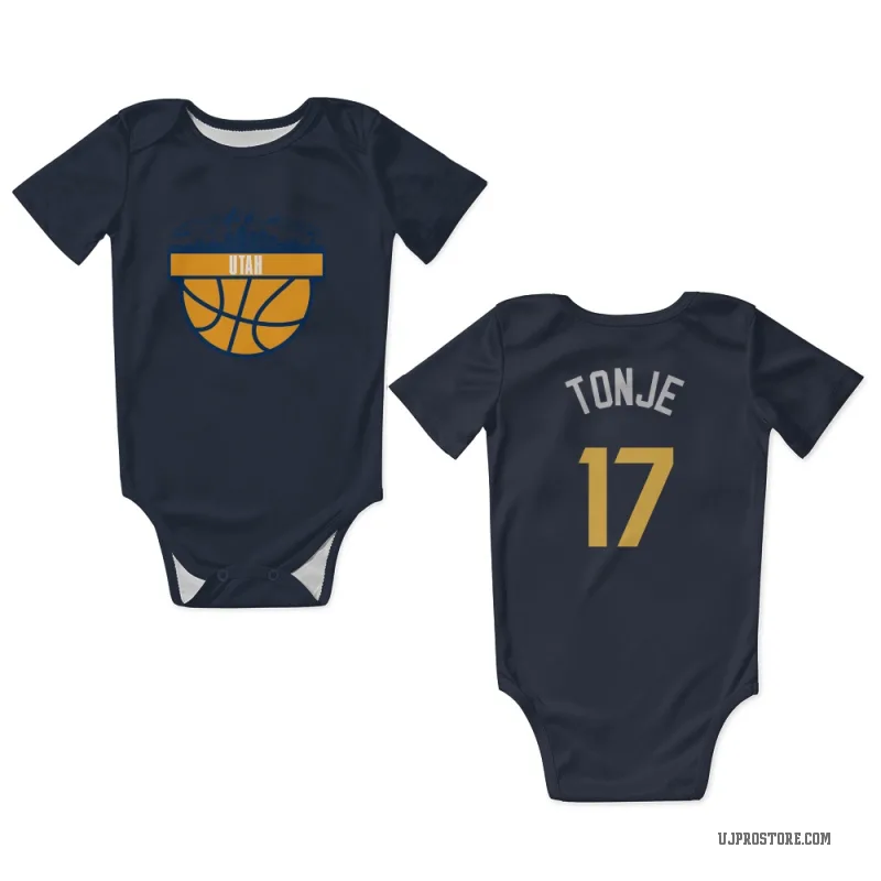John Tonje  Navy Utah Jazz  Newborn & Infant Bodysuit