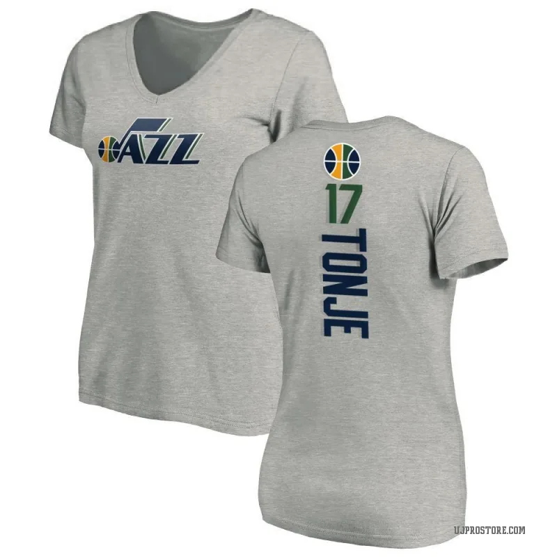 John Tonje Women's Utah Jazz Ash Backer T-Shirt