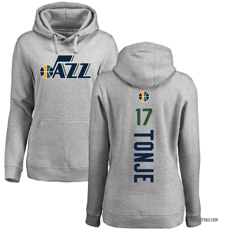 John Tonje Women's Utah Jazz Branded Ash Backer Pullover Hoodie