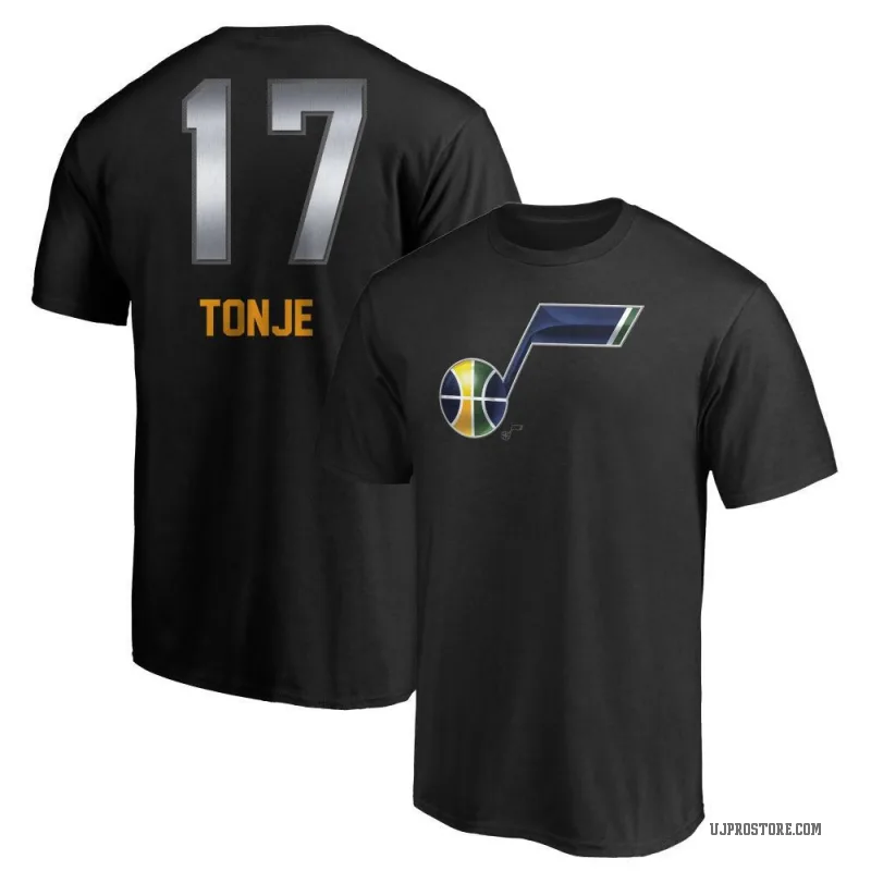 John Tonje Youth Black Utah Jazz Midnight Mascot T-Shirt