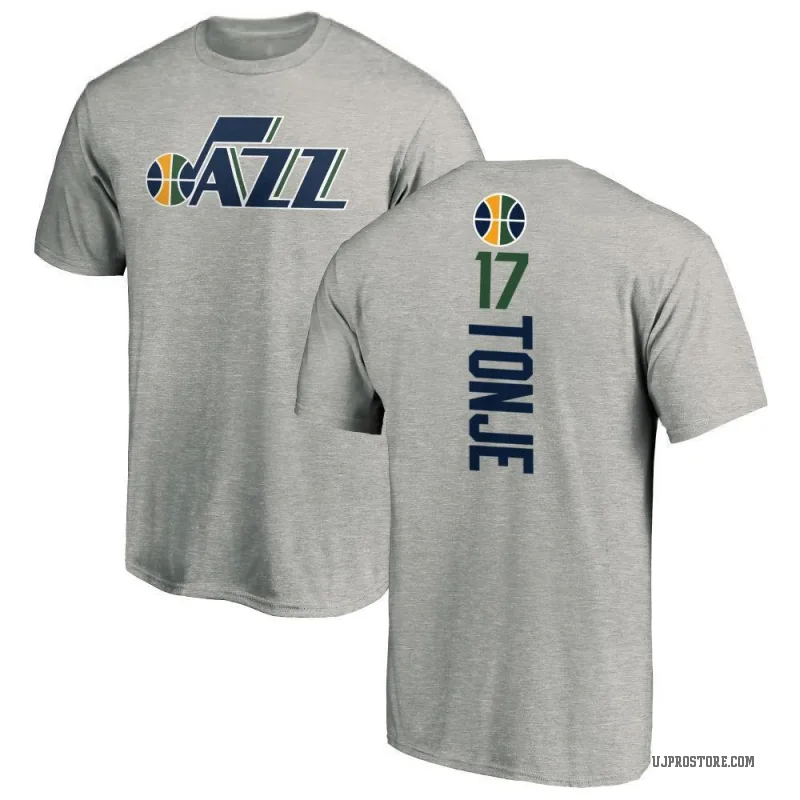 John Tonje Youth Utah Jazz Ash Backer T-Shirt